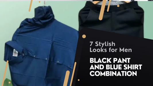 7 Stylish Looks for Men Black Pant and Blue Shirt Combination