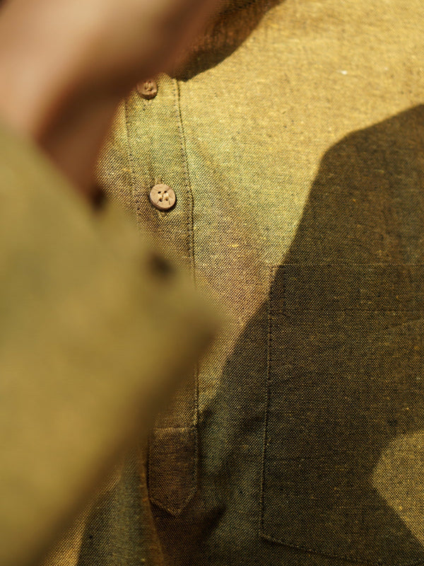 Cotton Linen Textured Short Kurta