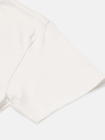 Premium White Solid Round Neck Unisex Comfort Fit T-Shirt