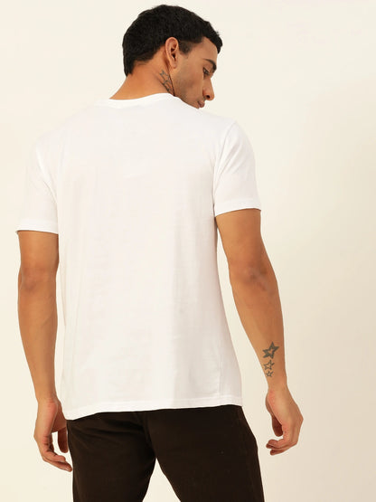 Premium White Solid Round Neck Unisex Comfort Fit T-Shirt