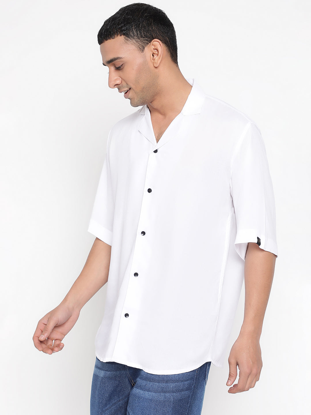 Oversized Cuban Collar Unisex Rayon Shirt