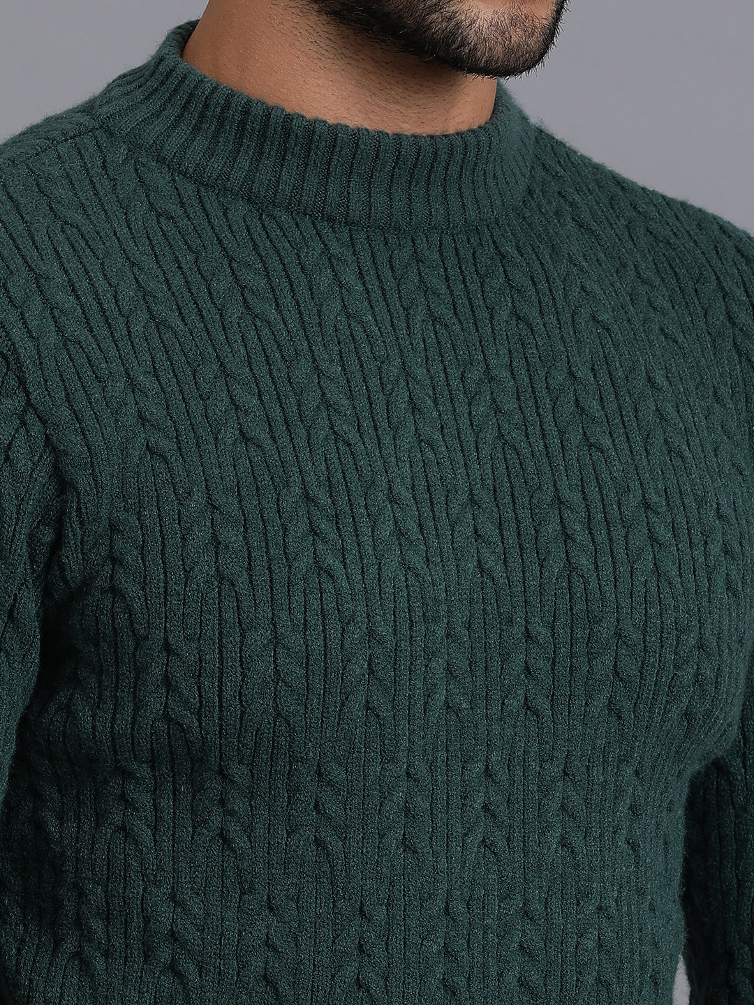 Heavy Cable Knitted Unisex Wool Unisex Sweater