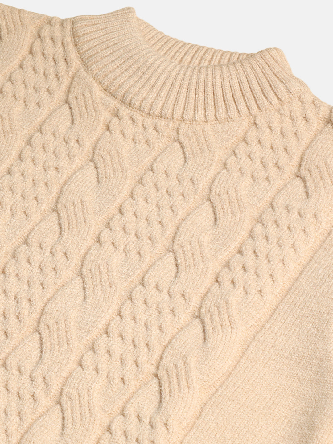 Heavy Cable Knitted Unisex Wool Unisex Sweater