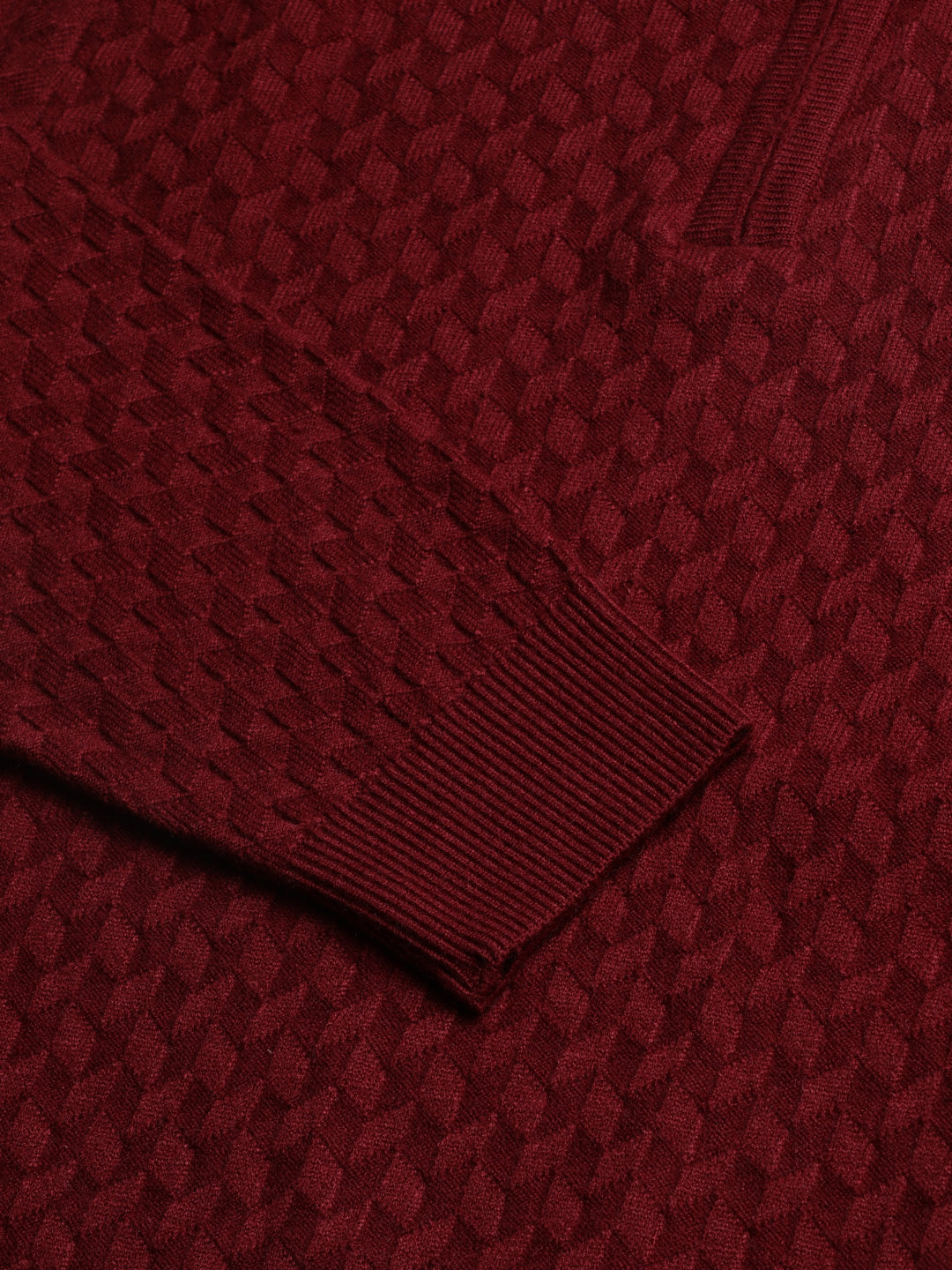 Half-Zipper Knitted Unisex Wool Unisex Sweater