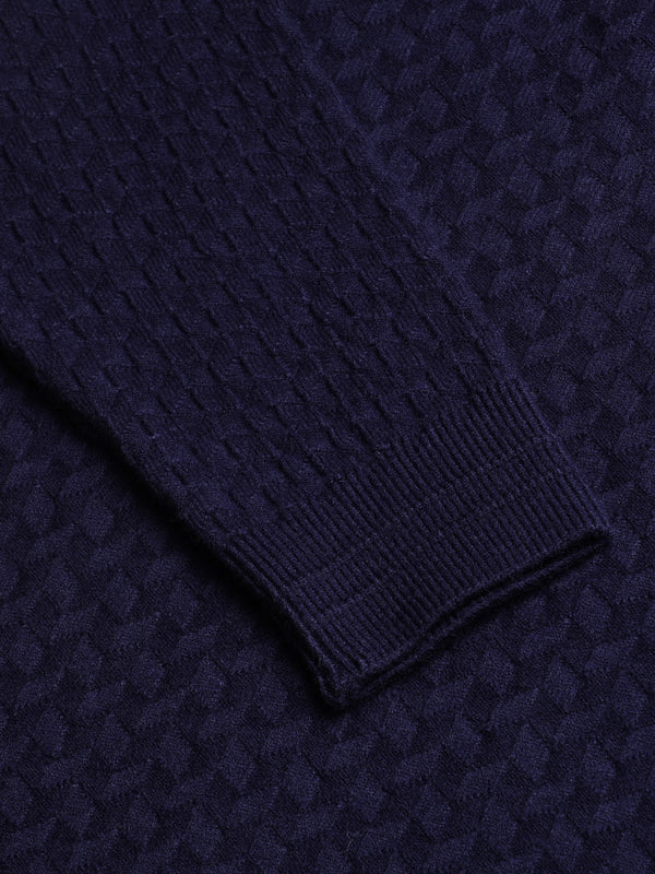 Half-Zipper Knitted Unisex Wool Unisex Sweater