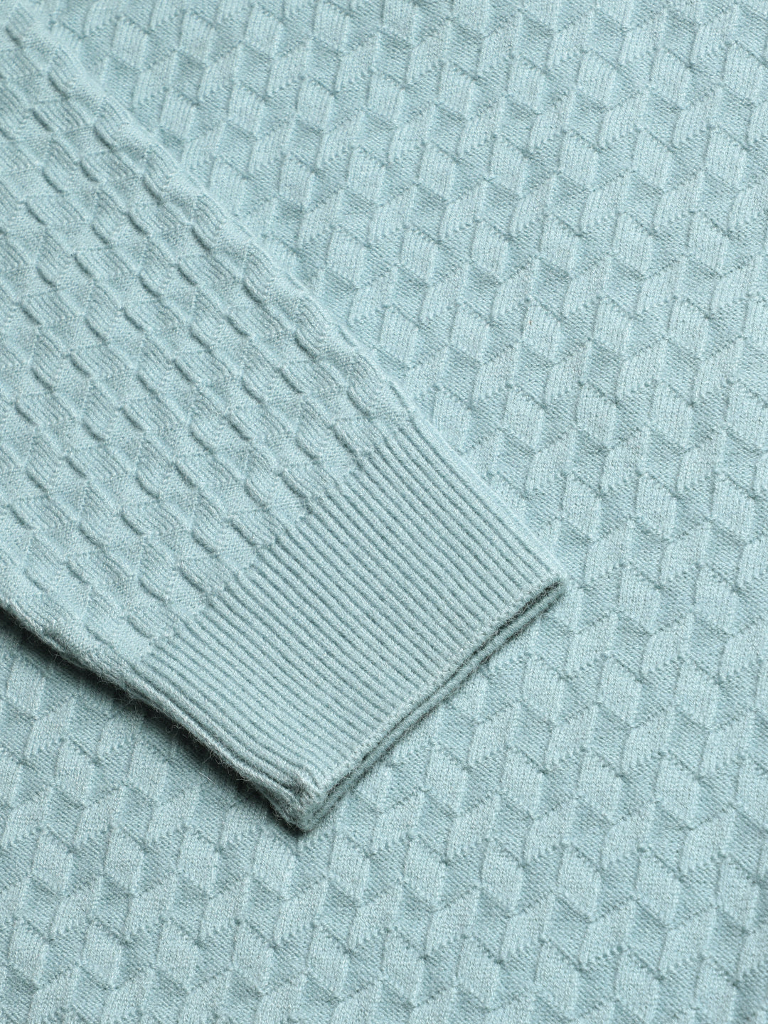 Half-Zipper Knitted Unisex Wool Unisex Sweater