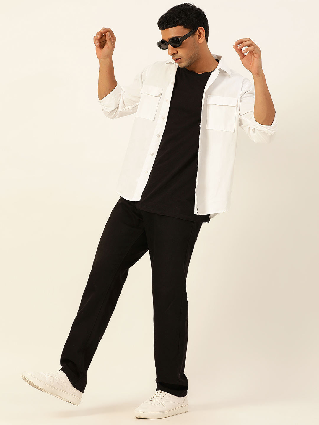 Premium White Cargo Regular Fit Unisex Cotton Overshirt