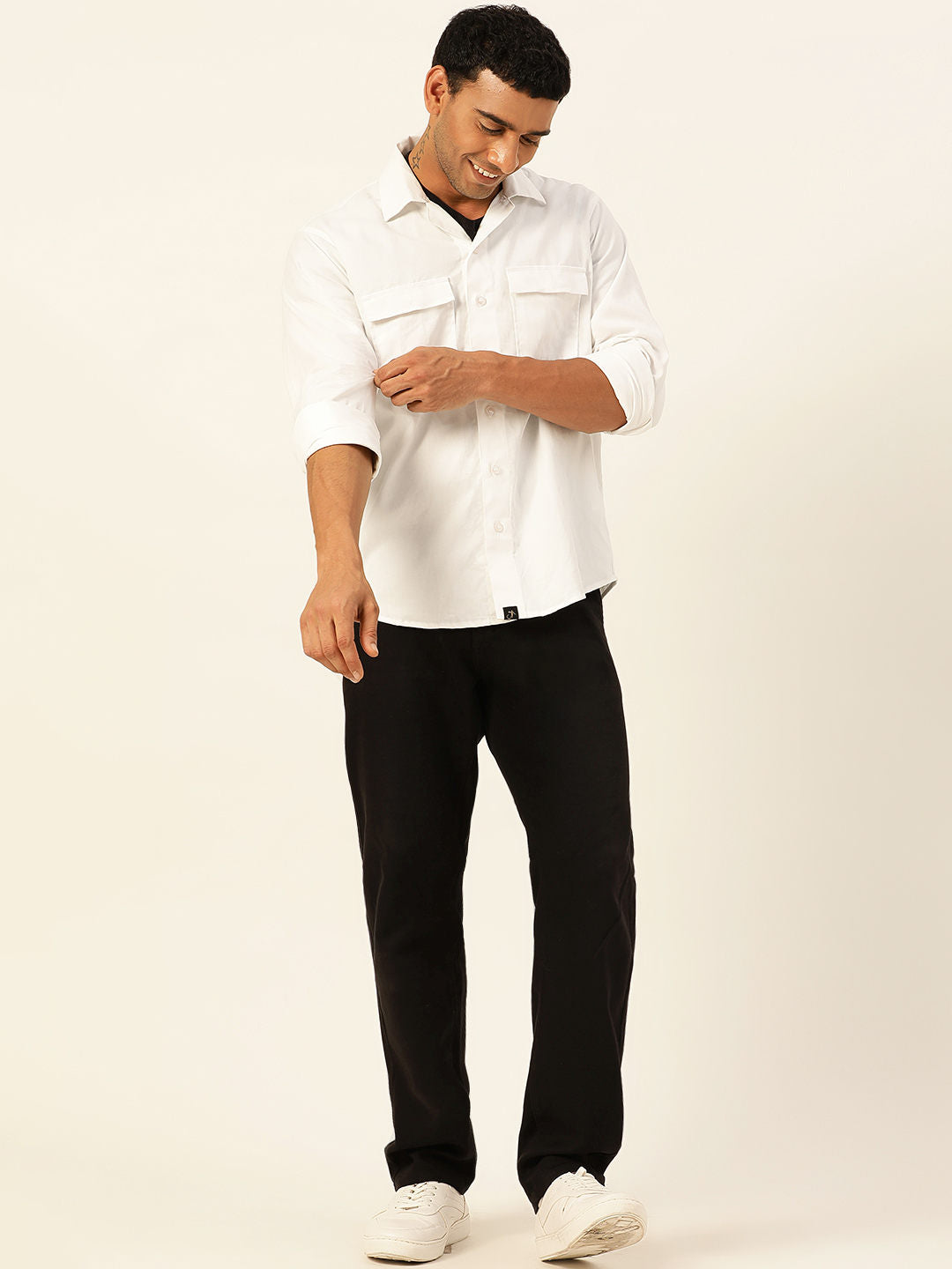Premium White Cargo Regular Fit Unisex Cotton Overshirt