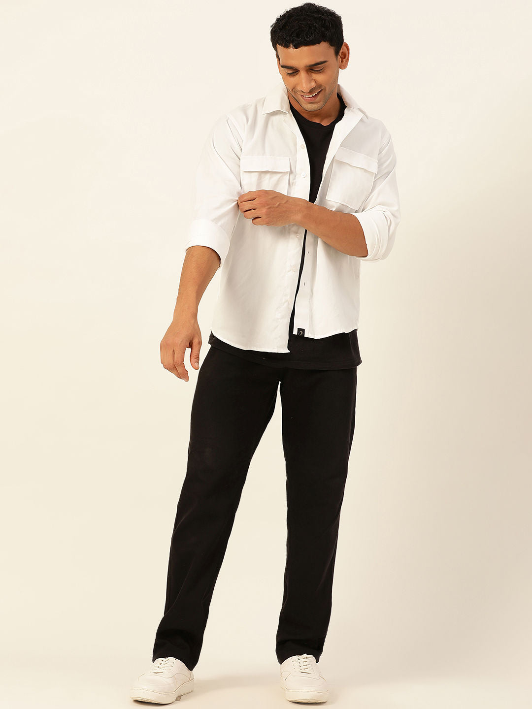 Premium White Cargo Regular Fit Unisex Cotton Overshirt