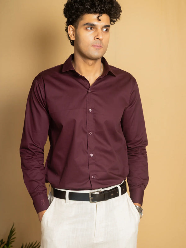 Cotton Poplin French Cuff Shirt