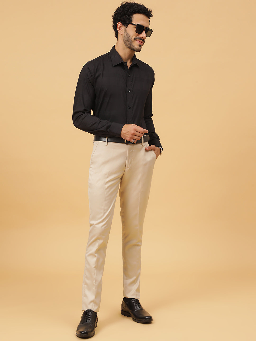 Checkered Egyptian Lycra Giza Cotton Formal Shirt