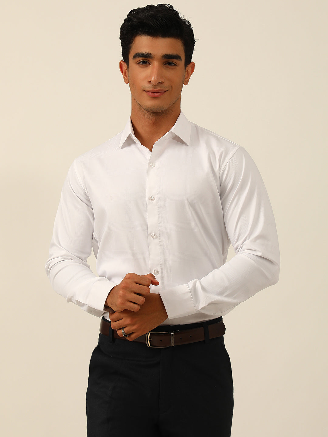 Checkered Egyptian Lycra Giza Cotton Formal Shirt