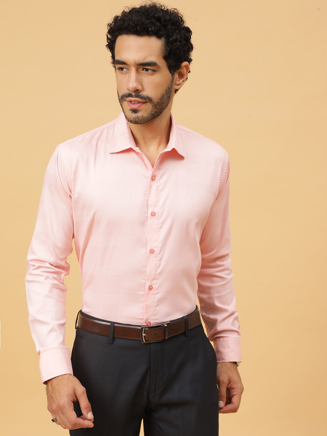 Checkered Egyptian Lycra Giza Cotton Formal Shirt