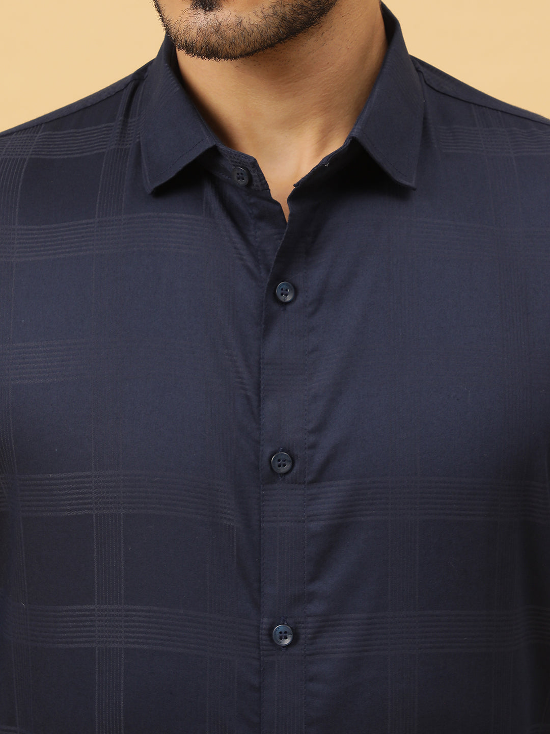 Checkered Egyptian Lycra Giza Cotton Formal Shirt
