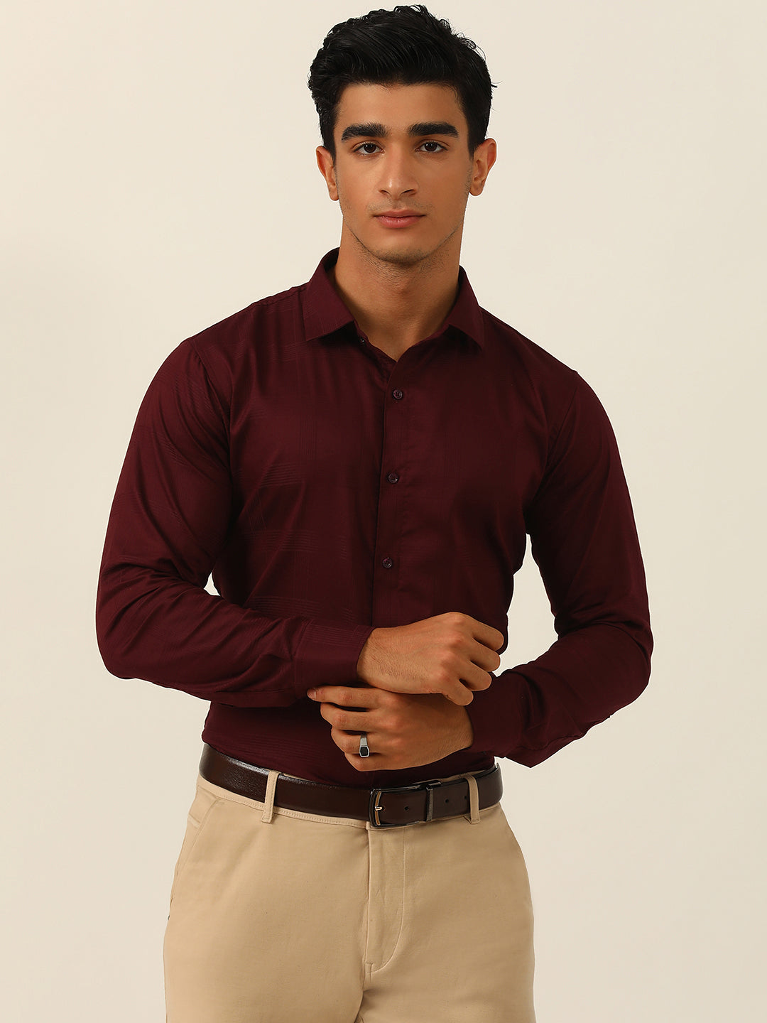 Checkered Egyptian Lycra Giza Cotton Formal Shirt