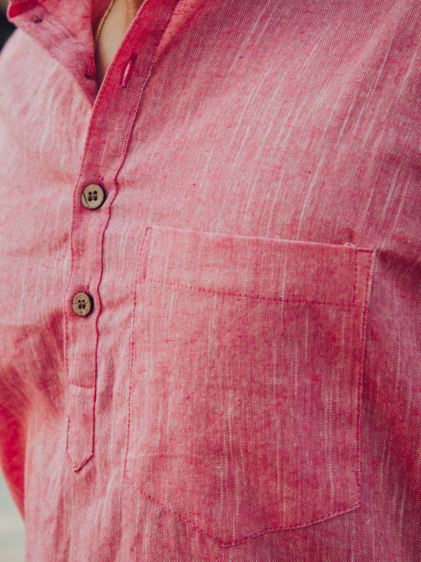 Cotton Linen Textured Short Kurta