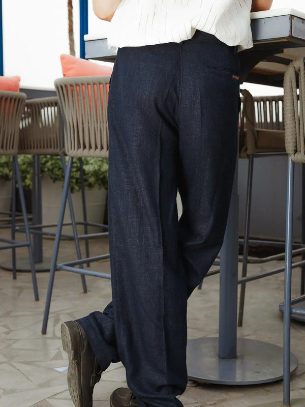 Linen High-Waist Korean Fit Pants