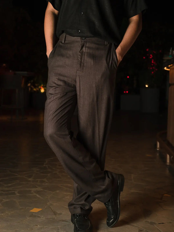 Linen High-Waist Korean Fit Pants