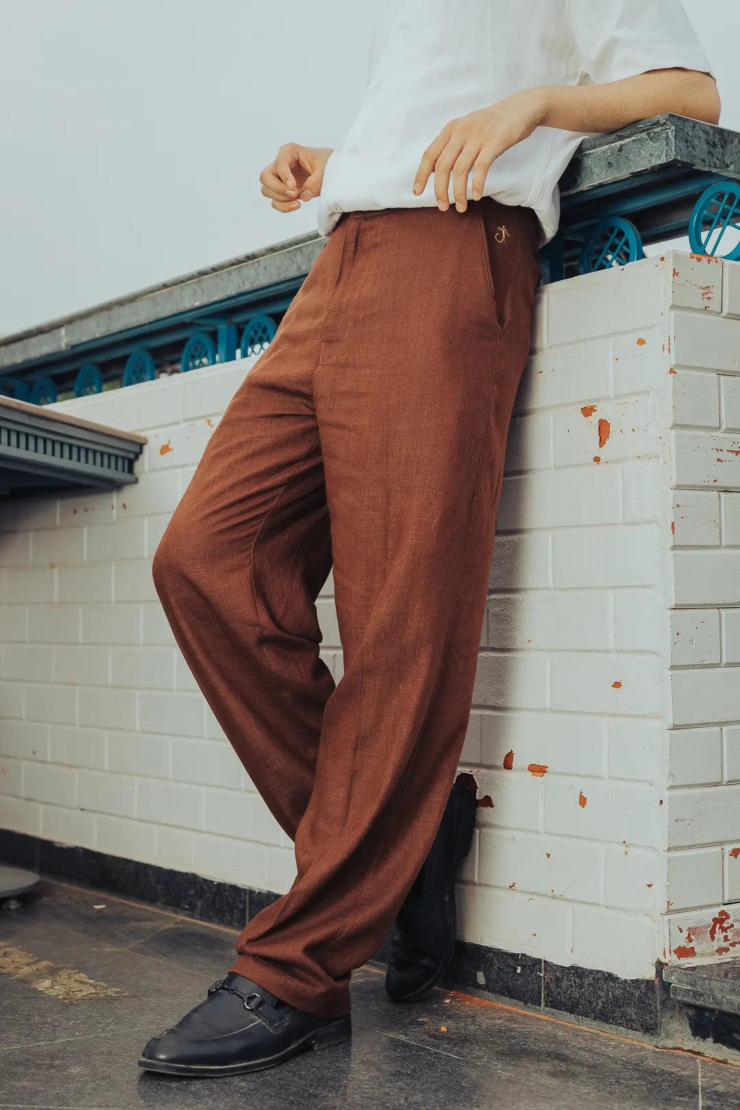 Linen High-Waist Korean Fit Pants
