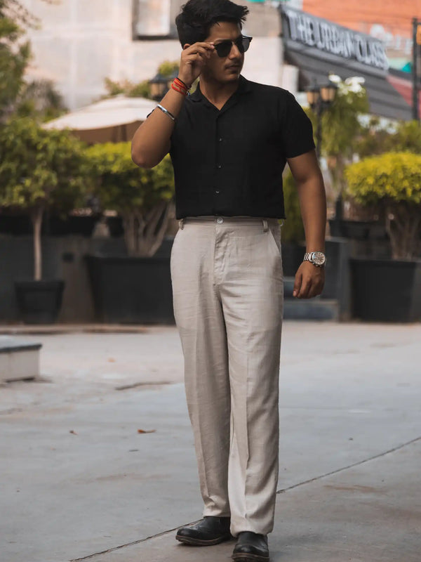 Linen High-Waist Korean Fit Pants