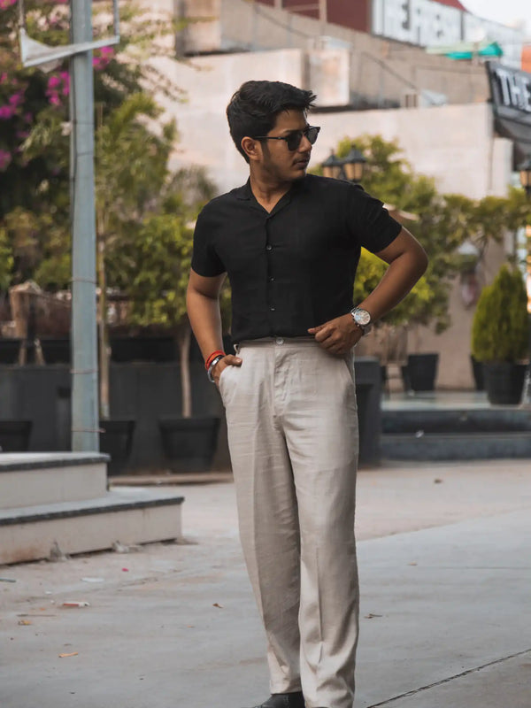 Linen High-Waist Korean Fit Pants