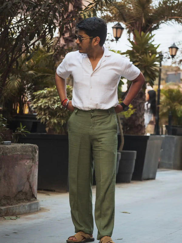 Linen High-Waist Korean Fit Pants