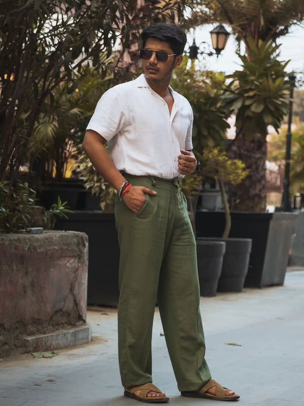 Linen High-Waist Korean Fit Pants