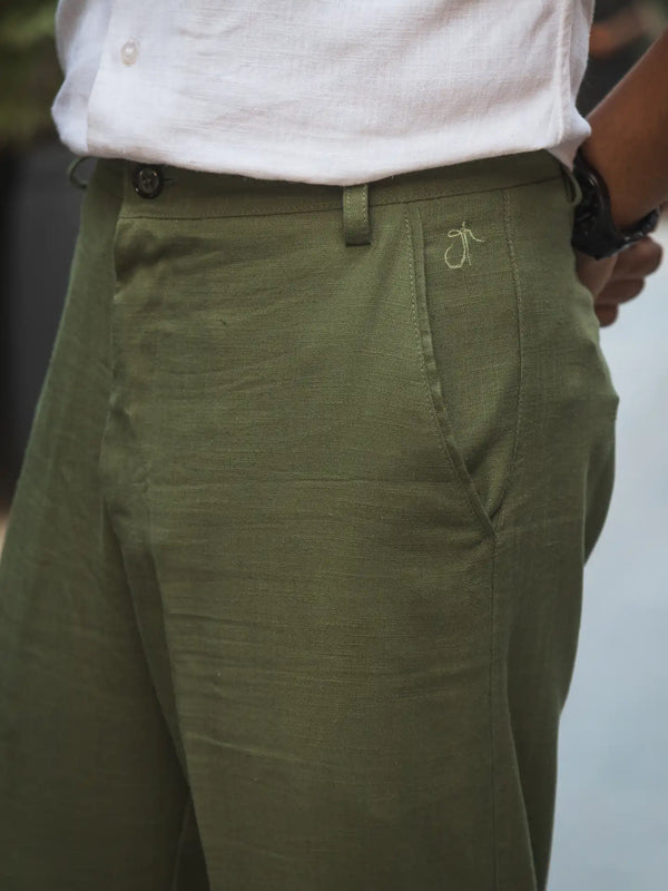 Linen High-Waist Korean Fit Pants