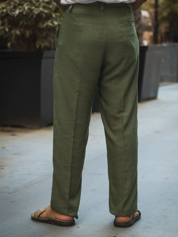 Linen High-Waist Korean Fit Pants