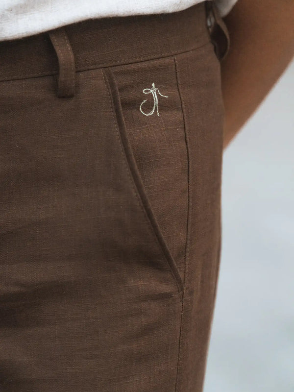 Linen High-Waist Korean Fit Pants