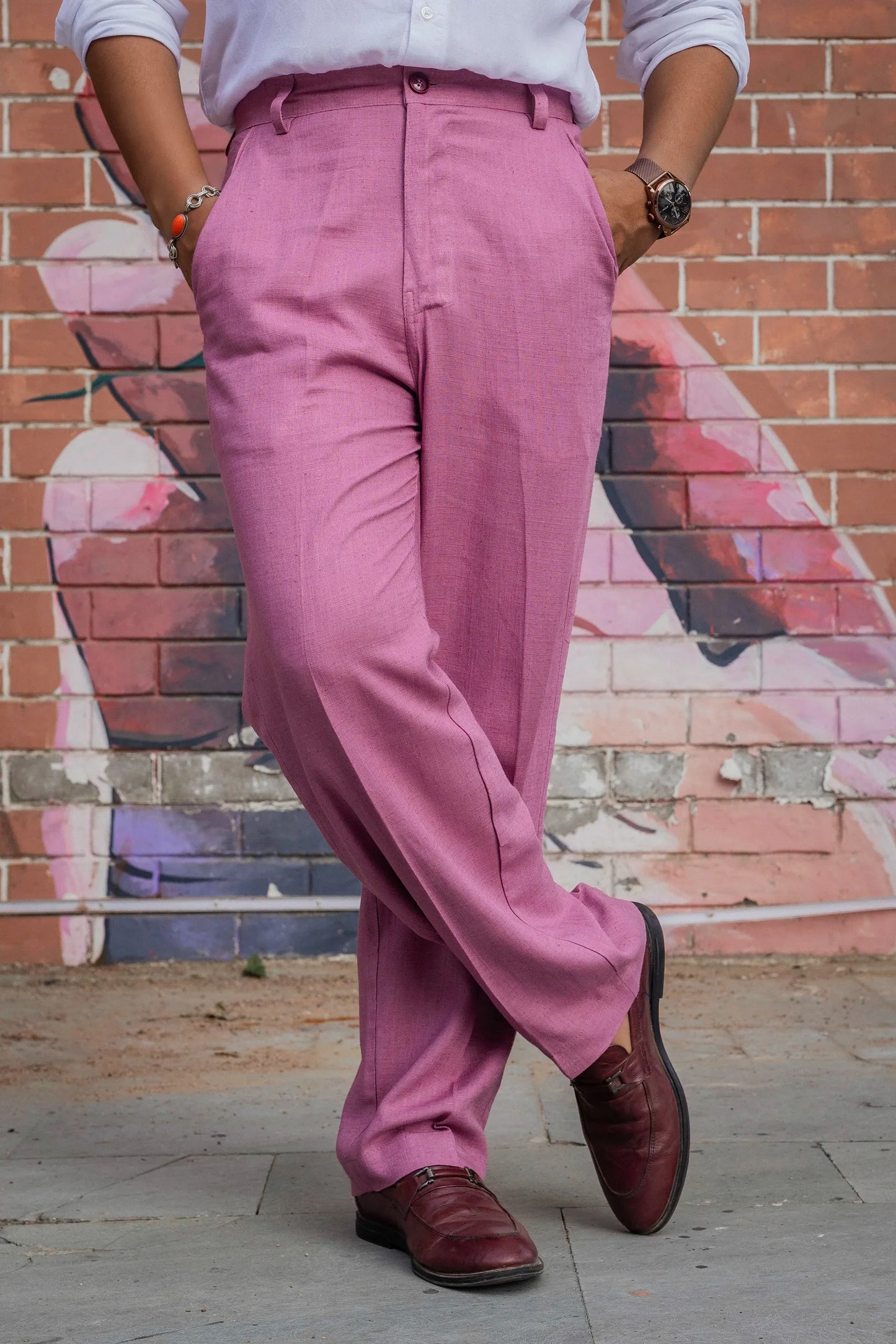 Linen High-Waist Korean Fit Pants