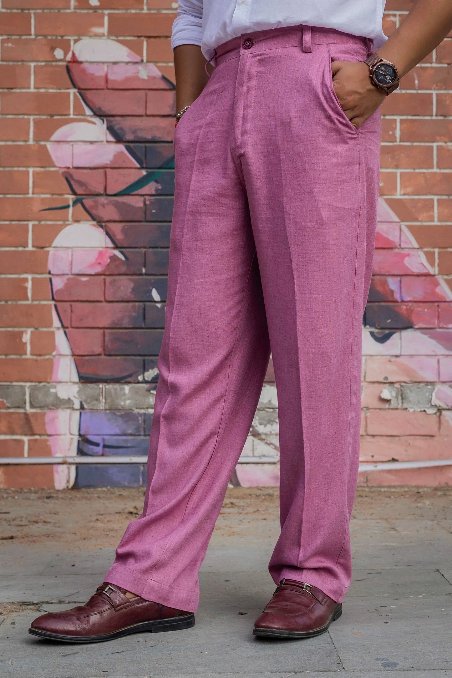 Linen High-Waist Korean Fit Pants