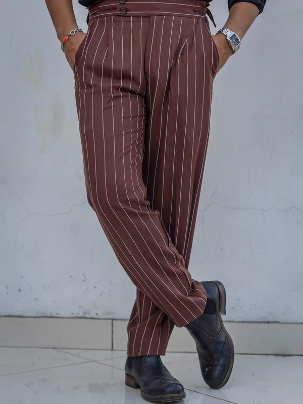 Striped Tailored Fit Gurkha Pants