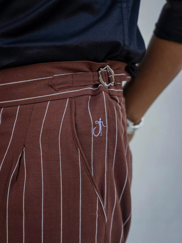 Striped Tailored Fit Gurkha Pants