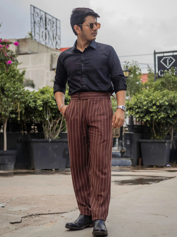 Striped Tailored Fit Gurkha Pants