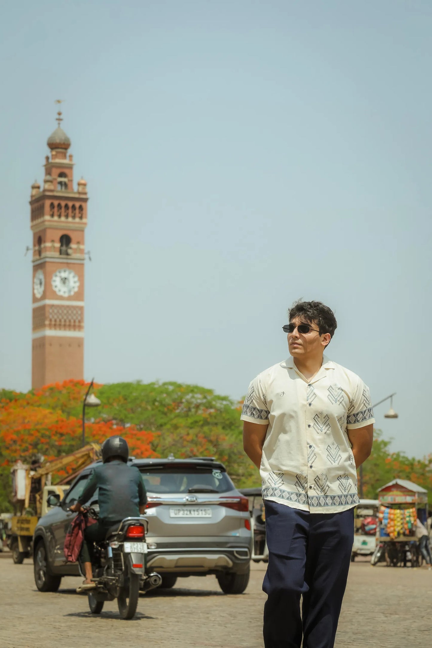 Lines of Legacy - Placement Printed Linen Designer Shirt