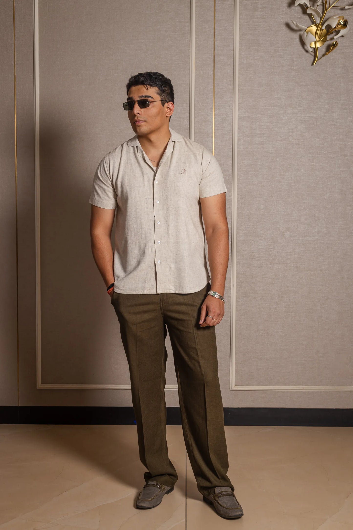Solid Linen Resort Shirt