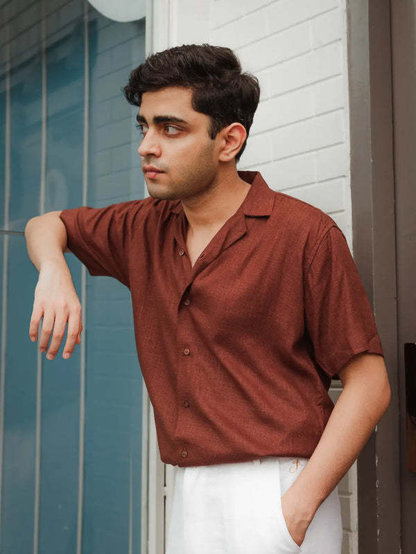Solid Linen Resort Shirt