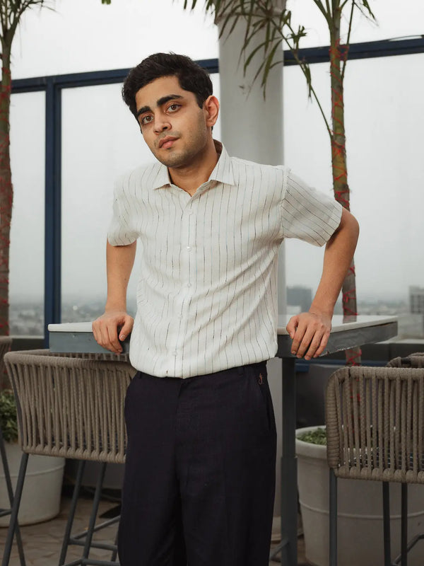 Striped Linen Resort Shirt
