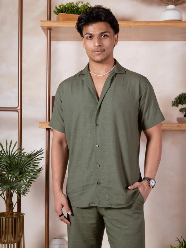 Solid Linen Resort Shirt