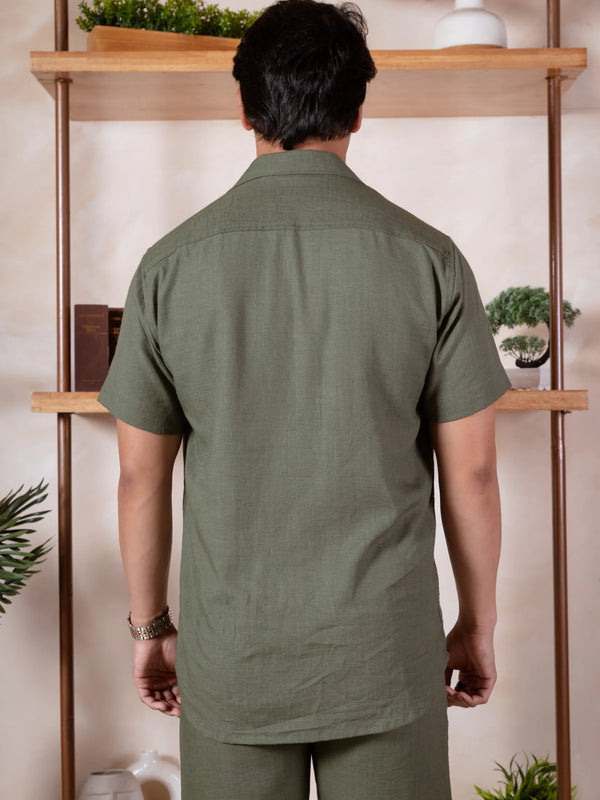 Solid Linen Resort Shirt