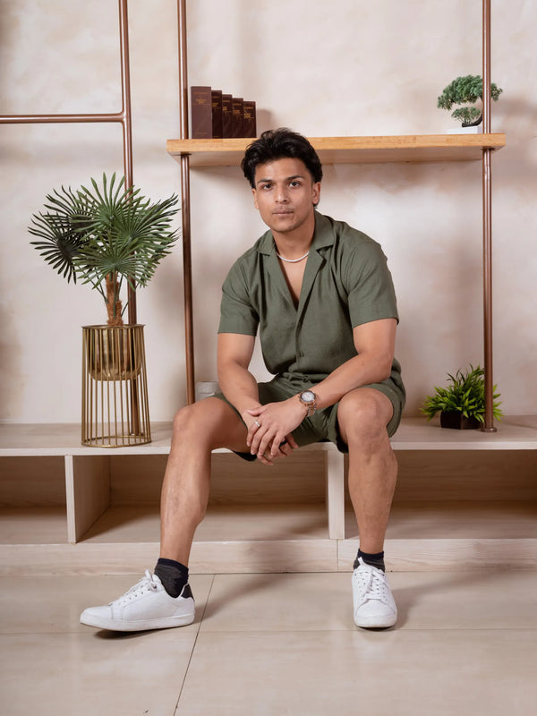 Solid Linen Resort Shirt