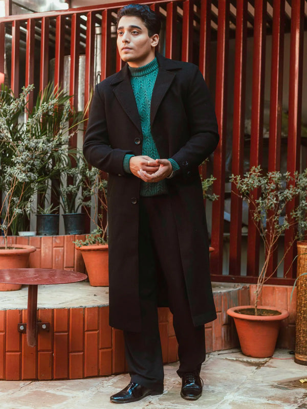 Men Ankle Length Long Trench Coat