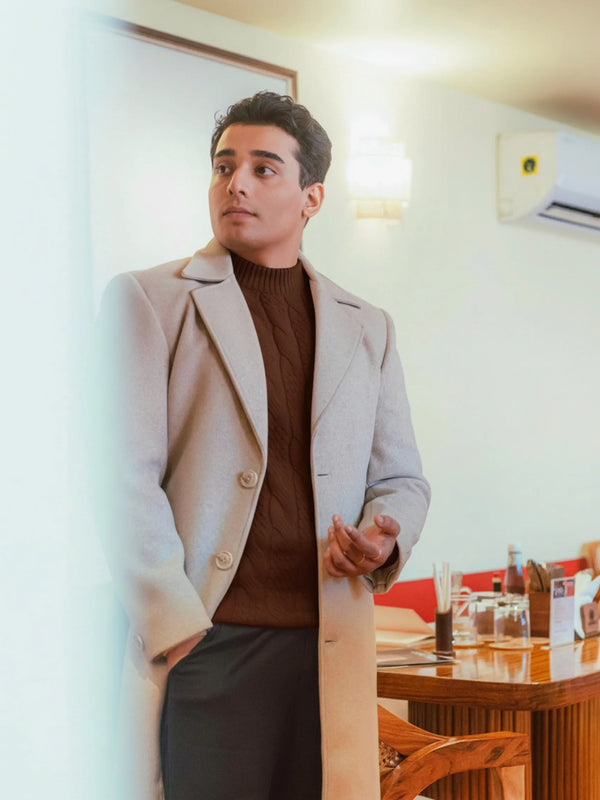 Men Ankle Length Long Trench Coat