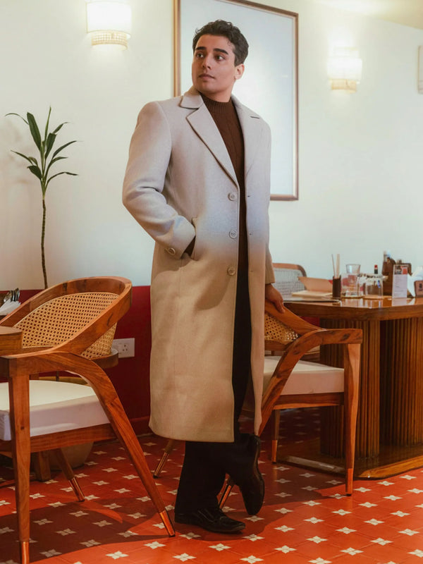 Men Ankle Length Long Trench Coat