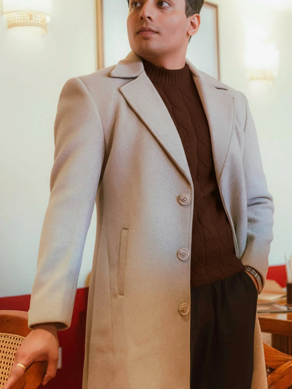 Men Ankle Length Long Trench Coat