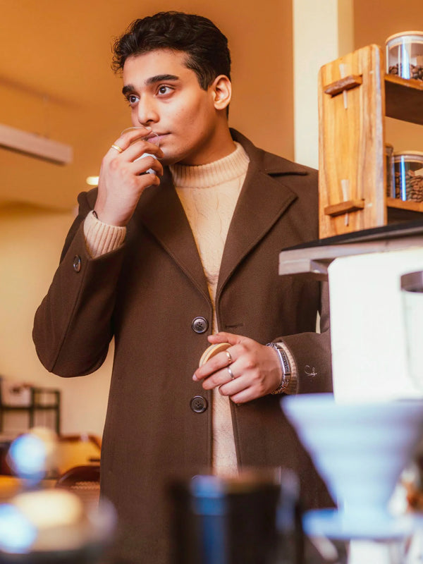Men Ankle Length Long Trench Coat
