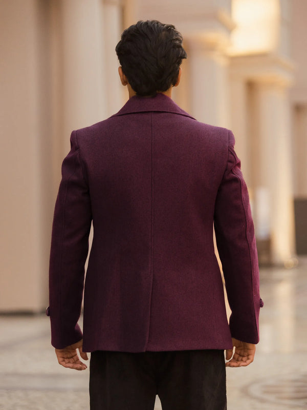 Men Double Breasted Short Coat
