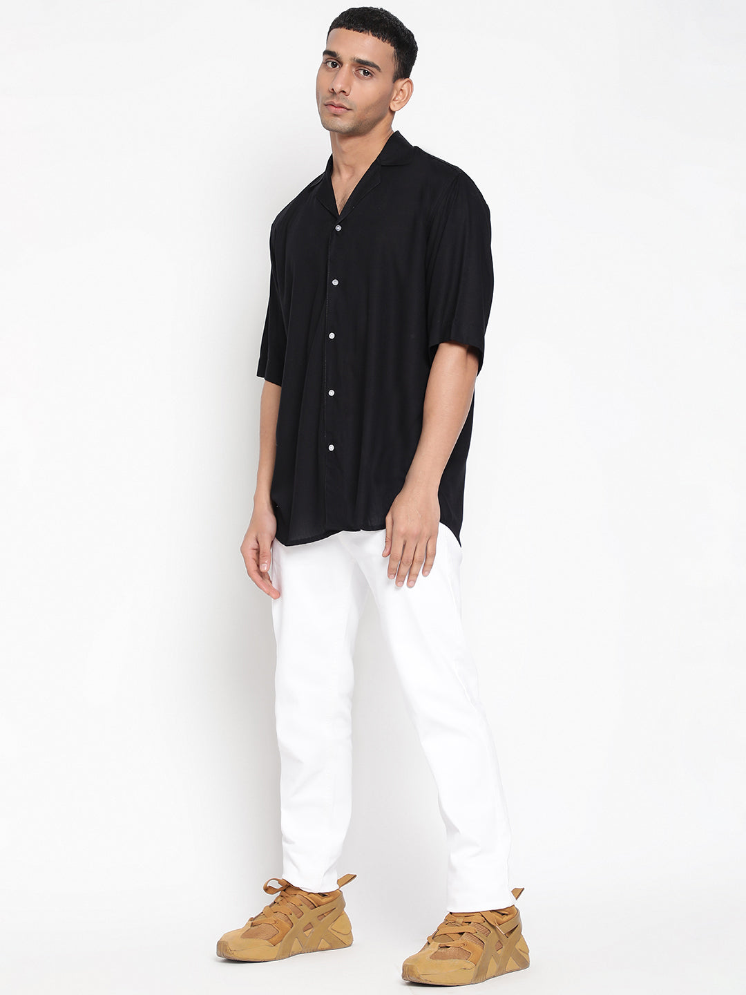 Oversized Cuban Collar Unisex Rayon Shirt
