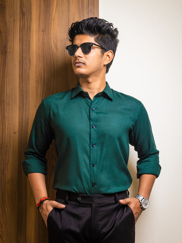 Solid Rayon Slim Fit Shirt